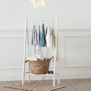 Portant à vêtements enfant blanc 58x115cm - Atmosphera Créateur d'intérieur