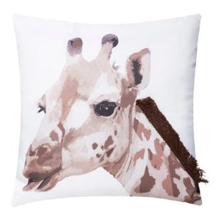 Coussin Déco "Girafe" 39cm Naturel