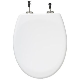 Abattant WC antibactérien blanc à clipser avec frein de chute