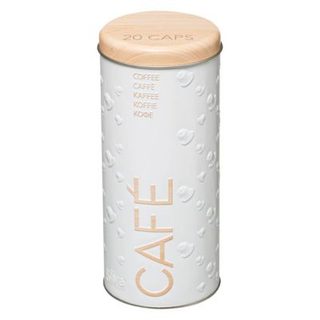 Boîte à café capsules métal "Scandinave Nature" blanc - 5five