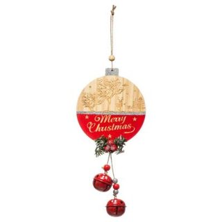 Sujet de noël long bois paysage cloche - feeric lights & christmas