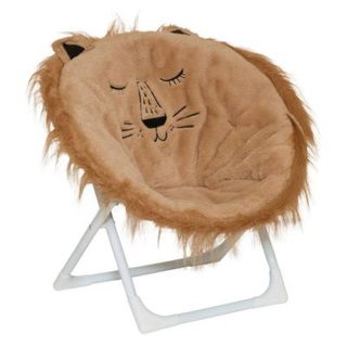 Fauteuil enfant pliant lion marron - Atmosphera Créateur d'intérieur
