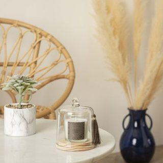 Bougie parfumée Loli 130g avec cloche verre ambre - Atmosphera Créateur d'intérieur