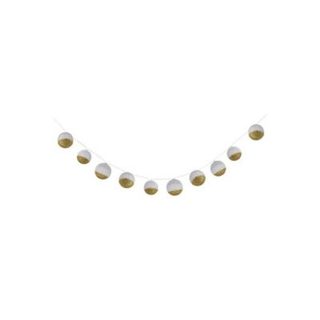 Guirlande Lumineuse "Boule" 178cm Blanc & Or