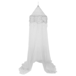 Ciel de lit enfant Princesse - blanc & argent - Atmosphera