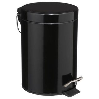 Poubelle ronde métal 3L "Colorama" noir - 5five