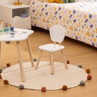 Chaises enfant Douceur blanc L23xp23xH47cm - Atmosphera Créateur d'intérieur