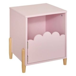 Table de chevet enfant Douceur rose 35,5x40cm - Atmosphera