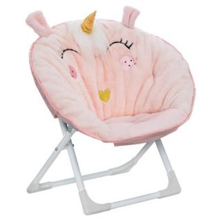 Fauteuil enfant pliant licorne rose clair - Atmosphera Créateur d'intérieur