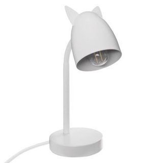 Lampe à poser à oreilles H.31cm métal blanc - Atmosphera Créateur d'intérieur