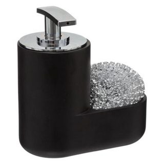 Distributeur savon avec éponge 300ml noir - 5five