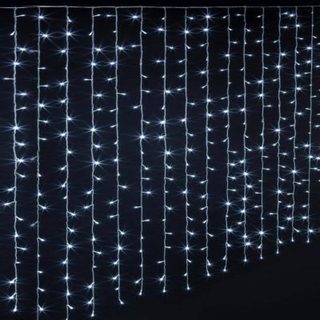 Rideau de façade lumineux 600 LED 3 m avec timer extérieur blanc froid - Feeric Lights & Christmas