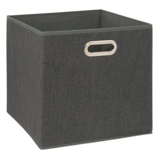 Panier tissu 31x31cm "Mix N' Modul" gris foncé chiné - 5five