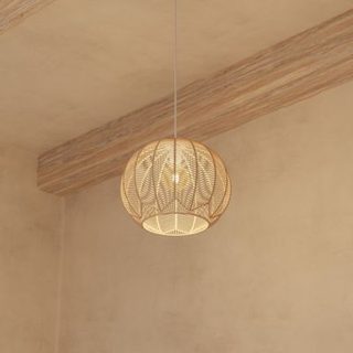 Suspension "Kita" rotin D38cm - Atmosphera Créateur d'intérieur