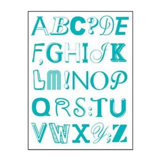 Stickers "Alphabet" 50x70cm Bleu