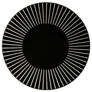Assiette plate en céramique Noir, H. 4 cm, SUN