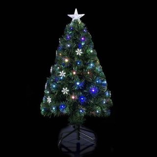 Sapin fibre optique intérieur lumineux  118 led h120cm + transfo - feeric lights & christmas