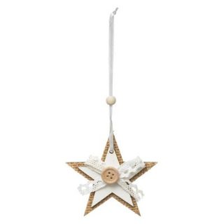 Sujet de noël bois forme jute x 3 - feeric lights & christmas
