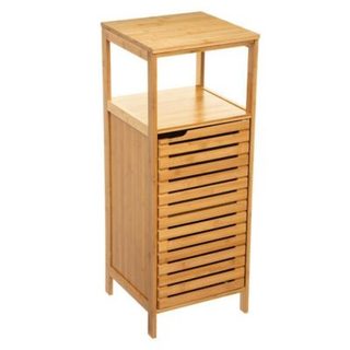 Meuble colonne 1 porte "Sicela" bambou - 5five