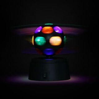 Boule Lumineuse - PARTY TIME - Mini - Rotative - Disco - Noir et Multicolore