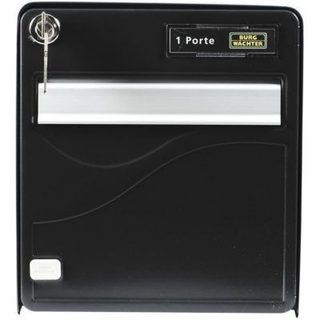 Boîte aux lettres BURG WÄCHTER Baltic 1 porte acier galvanisé noire ouverture latérale