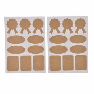 Lot de 20 Stickers Déco "Kraft" 13x18cm Naturel