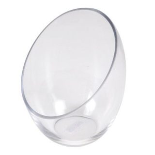 Photophore Design "Biseauté" 18cm Transparent