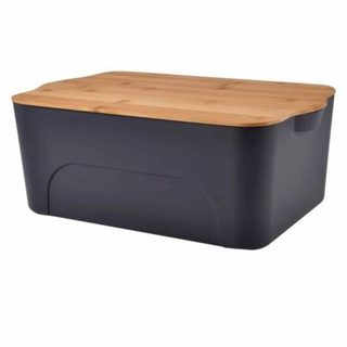 Boîte de Rangement Déco "Pratique" 16L Anthracite & Naturel