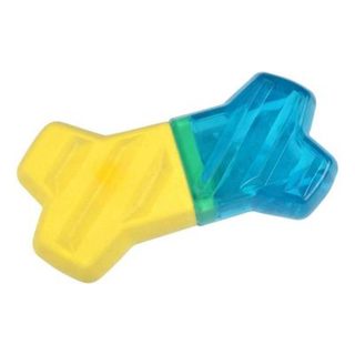 Jouet pour Chien Givré "Os" 13cm Bleu & Jaune