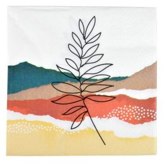 Lot de 20 Serviettes en Papier "Abstract" 33x33cm Multicolore