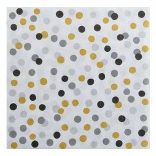 Lot de 20 Serviettes en Papier "Confettis" 33x33cm Multicolore