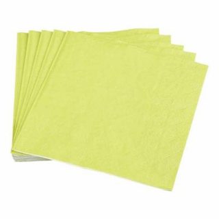 Lot de 20 Serviettes en Papier "Vitamine" 33x33cm Anis
