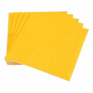 Lot de 20 Serviettes en Papier "Vitamine" 33x33cm Moutarde