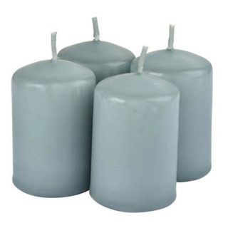 Lot de 4 Bougies Pilier "Essentiel II" 6cm Fleur de Coton