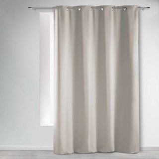 Rideau Occultant Grande Hauteur 135 x 280 cm Uni Ivoire  À Œillets