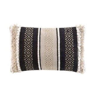 Coussin ethnique avec fils lurex (30x50 cm - Multicolore)