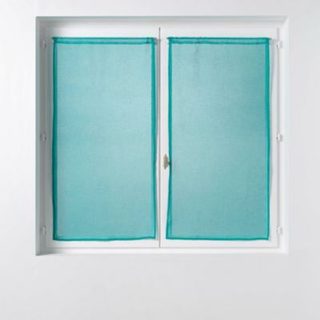 PAIRE DROITE PASSE TRINGLE 2 x 60 x 90 CM VOILE SABLE SANDRA BLEU
