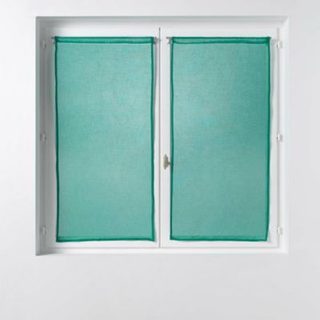 PAIRE DROITE PASSE TRINGLE 2 x 60 x 120 CM VOILE SABLE SANDRA EMERAUDE