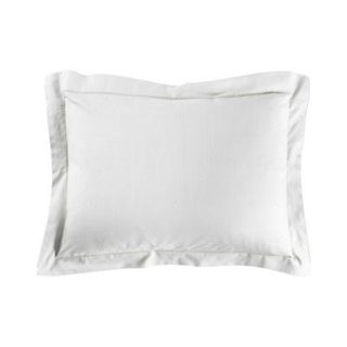 Taie d'oreiller 50 x 70 cm uni 57 fils lina  +point bourdon Blanc