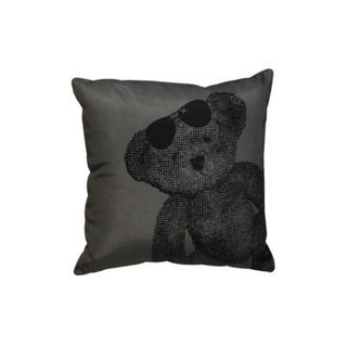 Coussin Déco "Lulu Bear" 40x40cm Anthracite