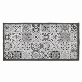 Tapis deco rectangle 57 x 115 cm imprime persane Gris
