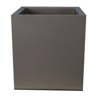 Jardiniere double parois effet granit RIVIERA 30x30 cm gris