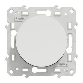 Interrupteur poussoir 10A à vis Schneider Electric Odace blanc