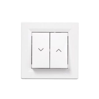 Commande volet roulant 2 boutons complet Schneider Electric Asfora blanc