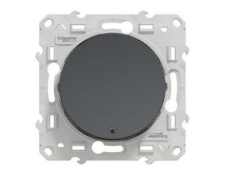 Interrupteur va-et-vient lumineux 10A à vis Schneider Electric Odace anthracite