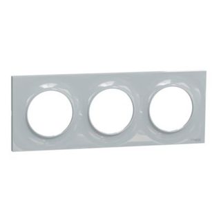 Plaque de finition 3 postes Schneider Electric Odace Styl S520706B1 coloris sable l.227 x P.10 x H.85 mm