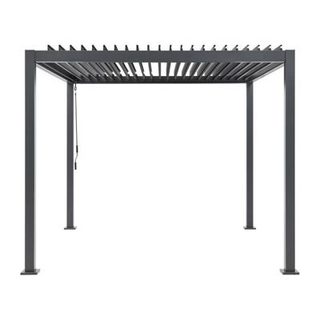 Pergola bioclimatique GAYA - Structure en aluminium et en acier - 290x290xH240 cm - Gris