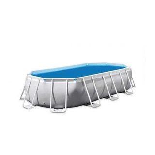 Bâche a bulles pour piscine ovale Intex UTF00148 - 4,00m x 2,00m - Bleu - 120 microns