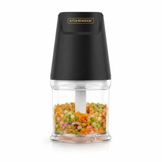 Kitchencook - Matt Pod - Noir - Mini Hachoir - 300 W - 2 Lames Inox