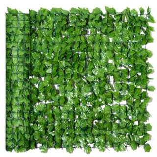 Haie artificiel érable brise-vue décoration rouleau 3L x 1H m  feuillage réaliste anti-UV vert